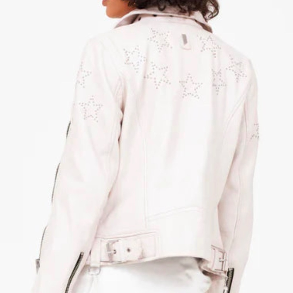 Mauritius - Wana RF Woman's Leather Jacket - White